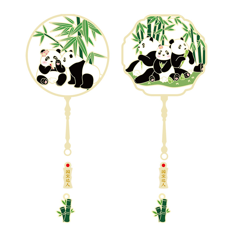 📖🐼 Panda Bookmark with Elegant Metal Tassels – Chinese Traditional Style 🌿✨