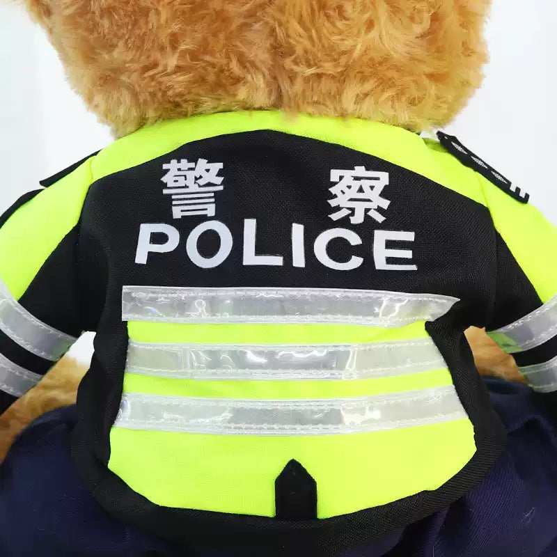 🚔 Chocolate Police Teddy Bear – On Duty & Ready to Cuddle 🚔